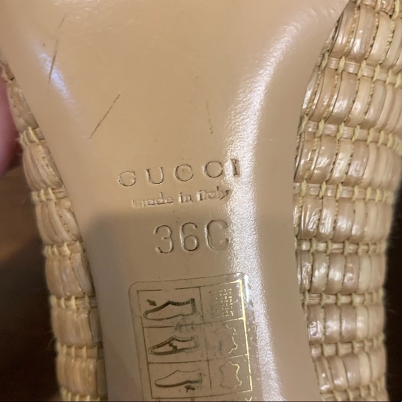 GUCCI - Horse bit Bamboo Straw Kitten heels - Picture 9 of 10